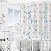 Zavjese za tuširanje Thicken Peva od nehrđajućeg čelika, rupice za gumbe, vodootporne, otporne na plijesan, prozirne zavjese za kadu, kupaonski dekor