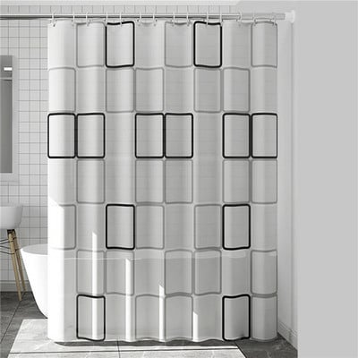 Zavjese za tuširanje Thicken Peva od nehrđajućeg čelika, rupice za gumbe, vodootporne, otporne na plijesan, prozirne zavjese za kadu, kupaonski dekor