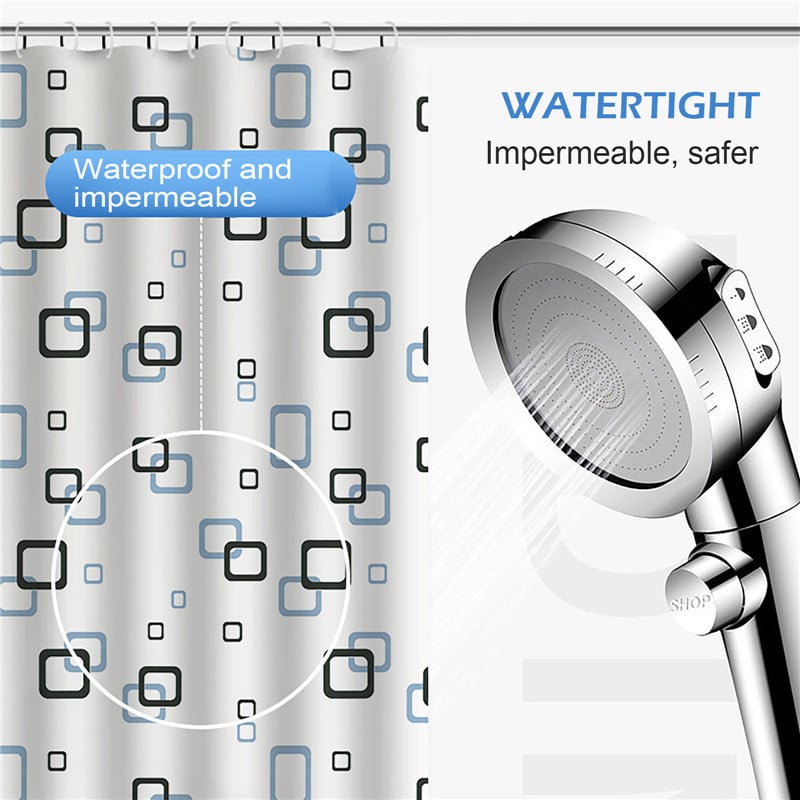 Zavjese za tuširanje Thicken Peva od nehrđajućeg čelika, rupice za gumbe, vodootporne, otporne na plijesan, prozirne zavjese za kadu, kupaonski dekor