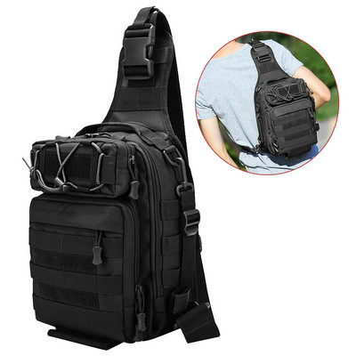 Muška torba za prsa Kampiranje na otvorenom Kampiranje Planinarenje Kampiranje Vodootporna prozračna najlonska torbica za rame Kamuflažna 1