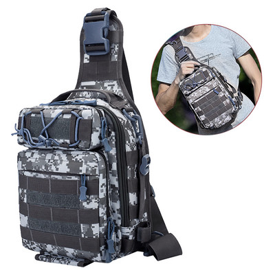Muška torba za prsa Kampiranje na otvorenom Kampiranje Planinarenje Kampiranje Vodootporna prozračna najlonska torbica za rame Kamuflažna 1