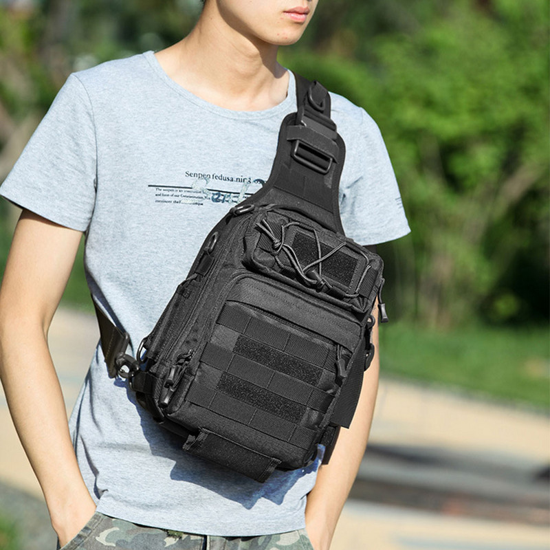 Muška torba za prsa Kampiranje na otvorenom Kampiranje Planinarenje Kampiranje Vodootporna prozračna najlonska torbica za rame Kamuflažna 1