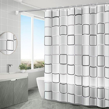 Завеса за баня PEVA Водоустойчива завеса за душ Ролетна щора за душ Пълен комплект за баня Анти-мухъл Сухо мокро разделяне