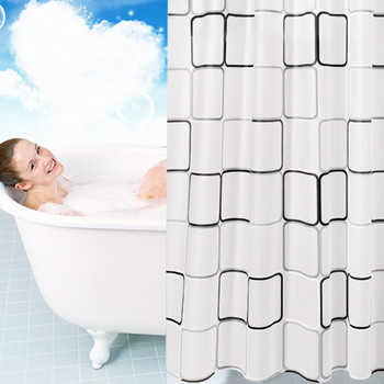 Завеса за баня PEVA Водоустойчива завеса за душ Ролетна щора за душ Пълен комплект за баня Анти-мухъл Сухо мокро разделяне
