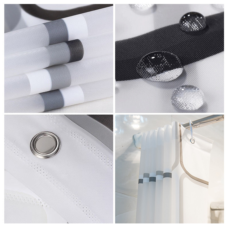 Perdele de baie PEVA rezistentă la apă Perdeau de duș Jaluzele de duș Set complet de baie Anti mucegai Separare umedă uscată