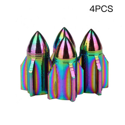 4 tk/komplekt värviline jalgratta gaasikork auto velje rehvi klapikorgid auto mootorratta iludussuu mitmevärviline alumiiniumsulamist klapikork