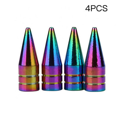 4 tk/komplekt värviline jalgratta gaasikork auto velje rehvi klapikorgid auto mootorratta iludussuu mitmevärviline alumiiniumsulamist klapikork