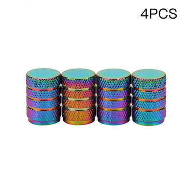 4 tk/komplekt värviline jalgratta gaasikork auto velje rehvi klapikorgid auto mootorratta iludussuu mitmevärviline alumiiniumsulamist klapikork