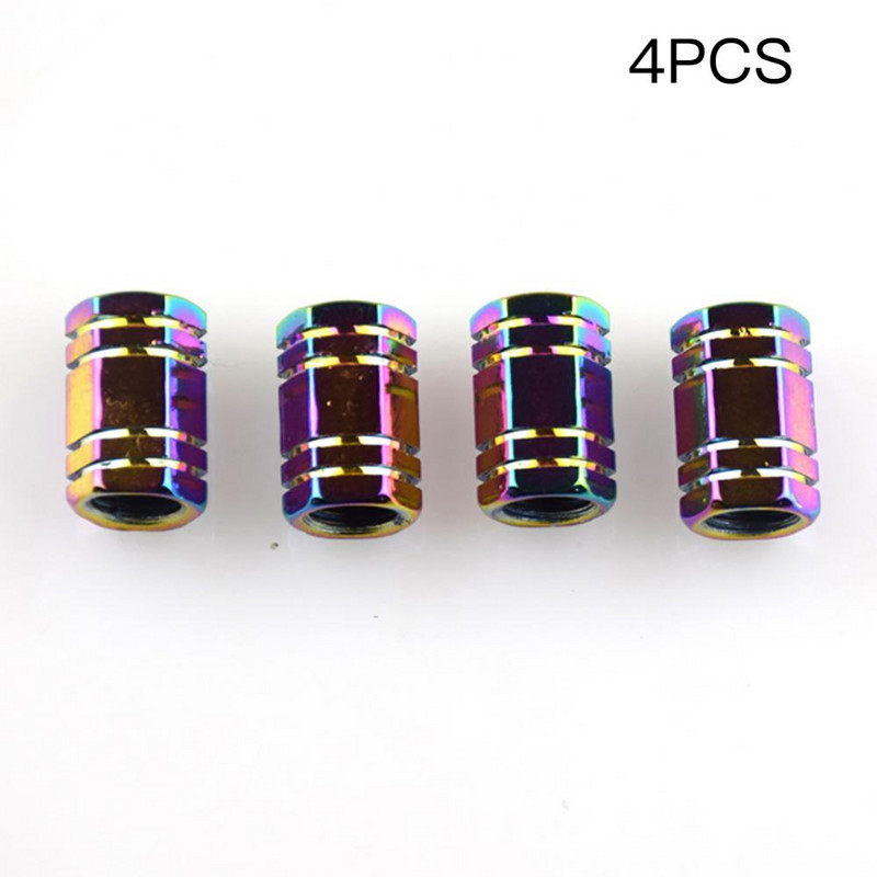 4 tk/komplekt värviline jalgratta gaasikork auto velje rehvi klapikorgid auto mootorratta iludussuu mitmevärviline alumiiniumsulamist klapikork