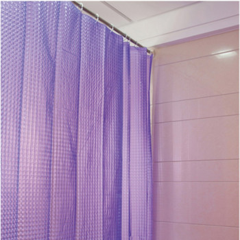 PEVA завеса за душ, плътен цвят, устойчива на плесен, прозрачна завеса за баня, пластмасови преградни завеси с куки