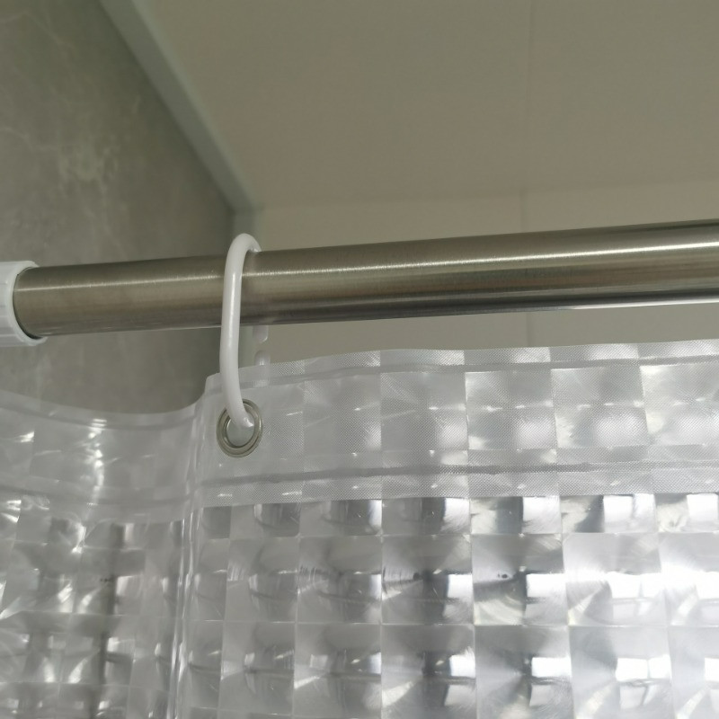 PEVA dušikardin ühevärviline keskkonnasõbralik hallitusekindel läbipaistev vannitoakardin Plastikust konksudega vaheseinakardinad