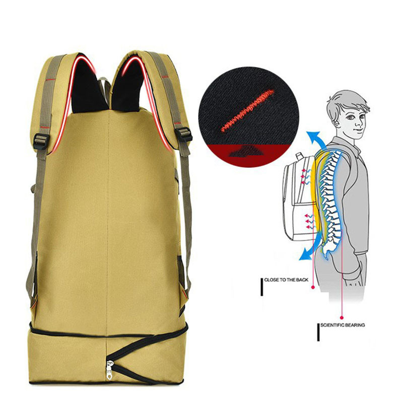 Talpa kuprinė lauko vandeniui atsparus sportinis kelioninis krepšys Didelis laipiojimo krepšys kelioms kišenėms unisex 50L