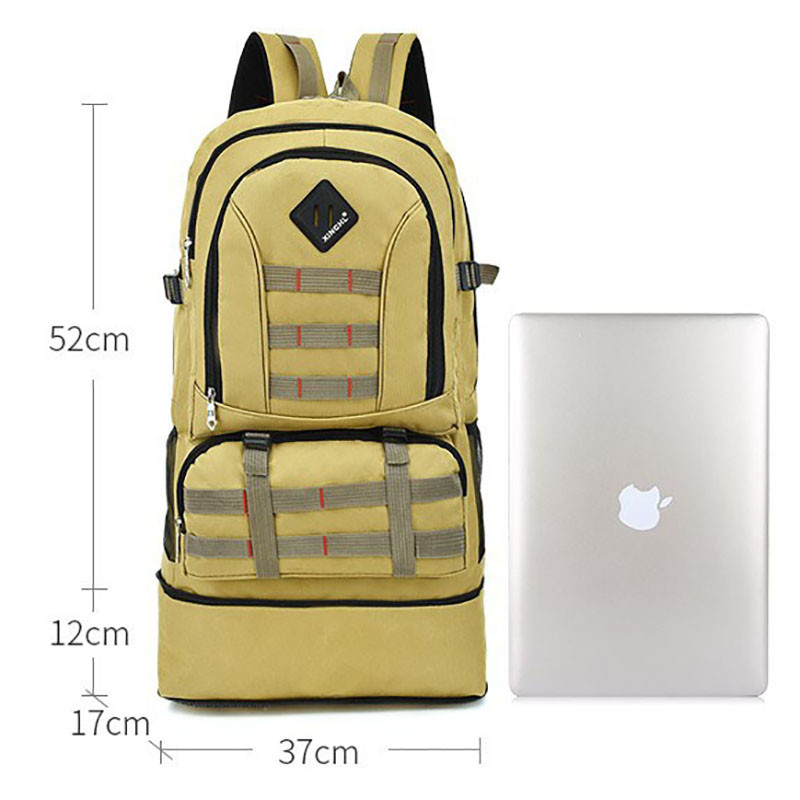 Talpa kuprinė lauko vandeniui atsparus sportinis kelioninis krepšys Didelis laipiojimo krepšys kelioms kišenėms unisex 50L