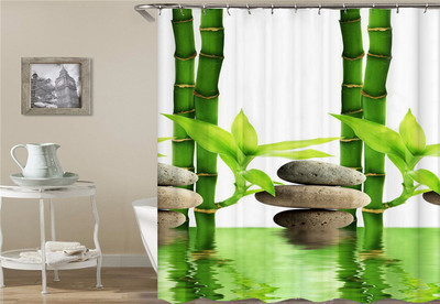 Perdeau de duș modern, pădure, plantă verde, copac, peisaj, perdea de duș, baie, impermeabilă, decor baie cortina de la ducha