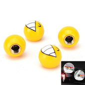1 vnt Vožtuvai Šypsenėlės Vožtuvų Antgalis Eyeball Dulkių dangtelis Gargiantis Automobilio Dviračio Šypsenėlės Vožtuvai