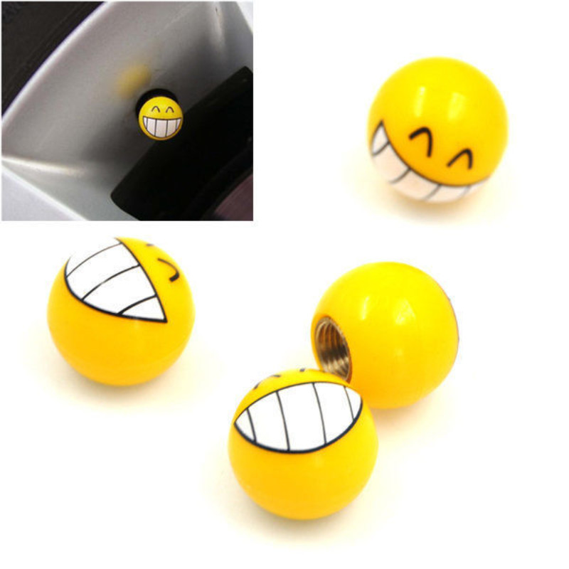 1 vnt Vožtuvai Šypsenėlės Vožtuvų Antgalis Eyeball Dulkių dangtelis Gargiantis Automobilio Dviračio Šypsenėlės Vožtuvai