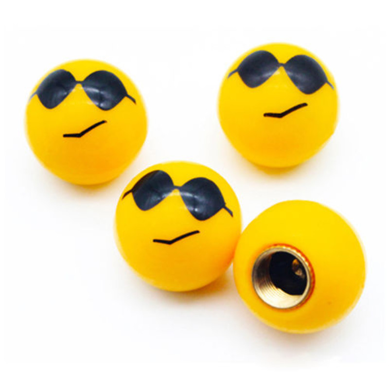 1 vnt Vožtuvai Šypsenėlės Vožtuvų Antgalis Eyeball Dulkių dangtelis Gargiantis Automobilio Dviračio Šypsenėlės Vožtuvai
