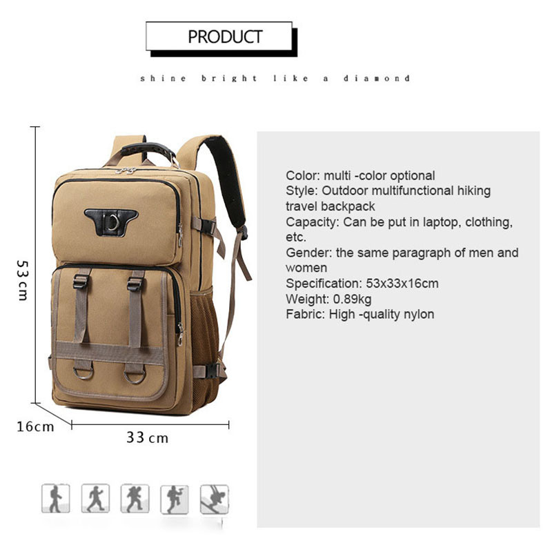 Kuprinės Kuprinės Taktinis vandeniui atsparus žygis Žvejyba Medžioklė Karinė Lauko Sportas Kelionės Kempingas Žygio Krepšys vyrams