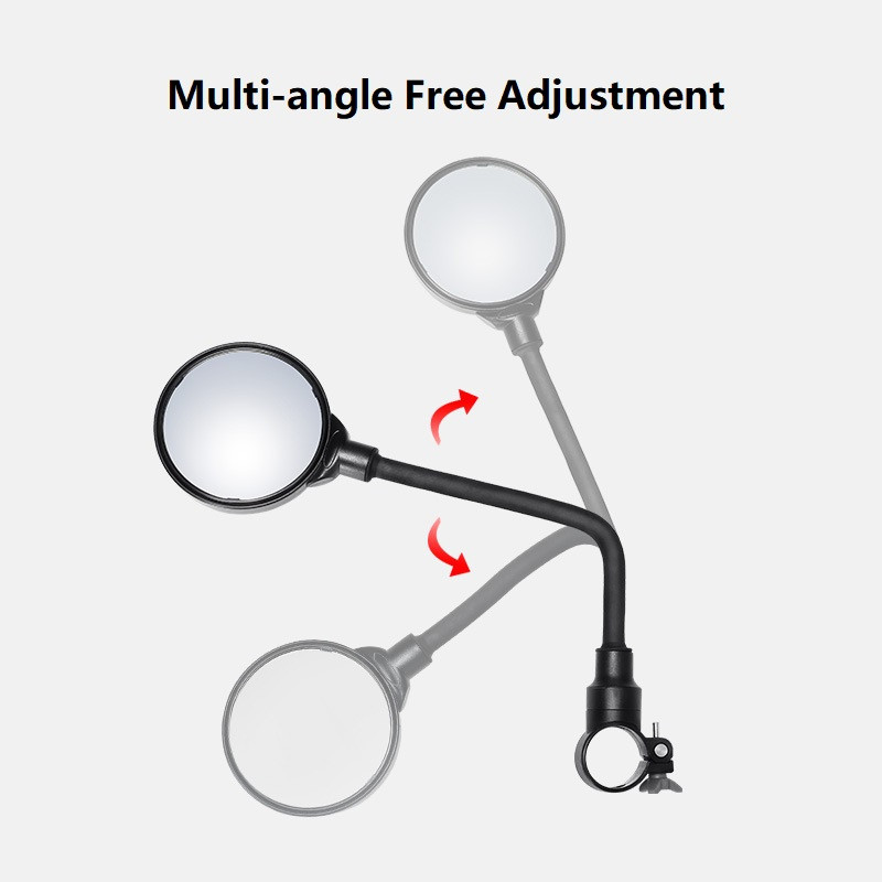 1/2 tk pika jalgratta tahavaatepeeglid 360° mägijalgratta mootorratta painutatav voolik reguleeritav tahavaatepeegel