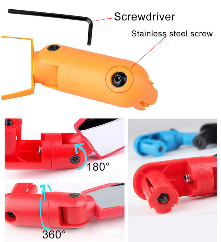 Аксесоари за велосипеди Колоездене Шосейни планински велосипеди Кормило Широкоъгълни огледала за обратно завъртане Горещи разпродажби Огледало за обратно виждане за велосипед