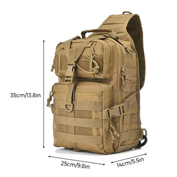 Tactical Sling Bag Pack Military Shoulder Sling Backpack Molle Assault Range Bag για υπαίθριο κάμπινγκ Κυνήγι Πεζοπορία Ταξίδια