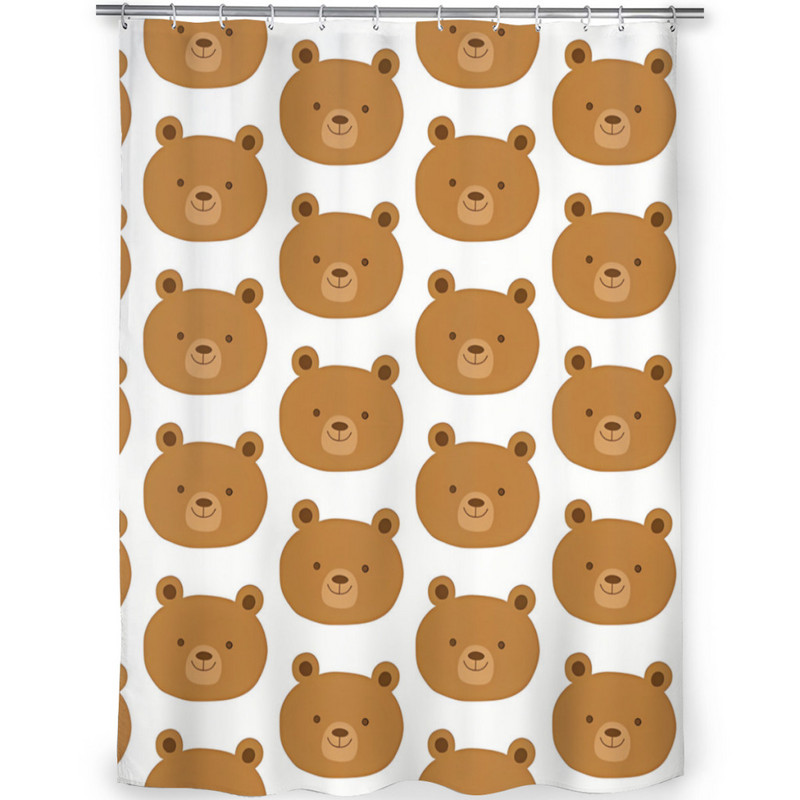 Male kupaonske zavjese za tuširanje Medvjed Vodootporna pregrada Kreativni kućni dekor Kupaonski dodaci