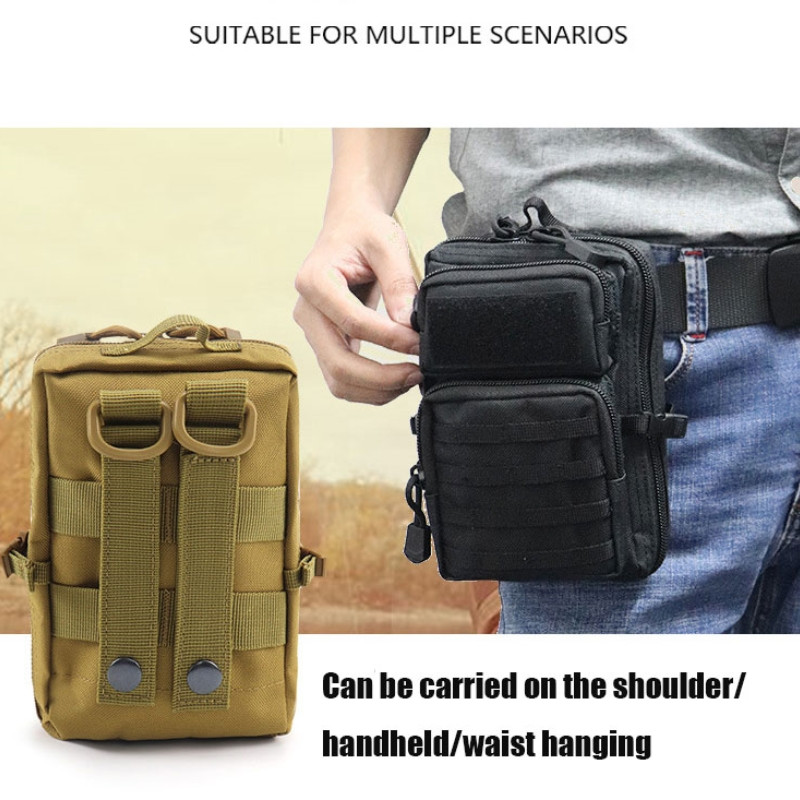 Lauko Tactical Molle Pouch Dėklas Vyriškas karinis juosmens EDC krepšys Piniginė Telefono dėklas Medicininis krepšys Daugiafunkcis kempingo medžioklės krepšys