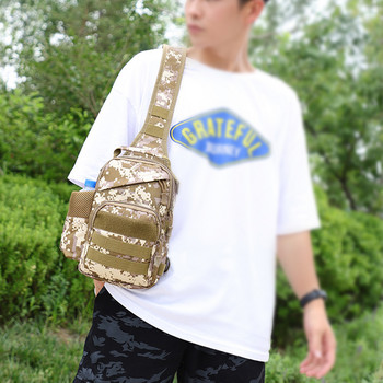 Спортна чанта за ракла Външна канцеларски материали през рамо Раница за туризъм Телефон Бутилка за вода Фитнес раница Тъмножълта