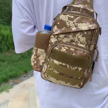 Спортна чанта за ракла Външна канцеларски материали през рамо Раница за туризъм Телефон Бутилка за вода Фитнес раница Тъмножълта