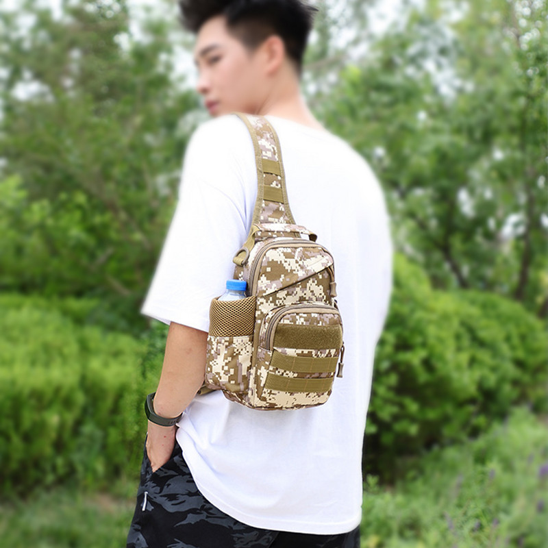 Geantă pentru piept sport Papetărie în aer liber, pachet de umăr, telefon pentru drumeții, sticla de apă, rucsac de fitness, galben închis