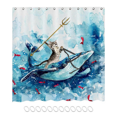 Naljakas kassi dušivari Kassiratsutamishaiga dušikardin Kiiresti kuivav pestav veekindel ja hingav dušivari Privaci jaoks