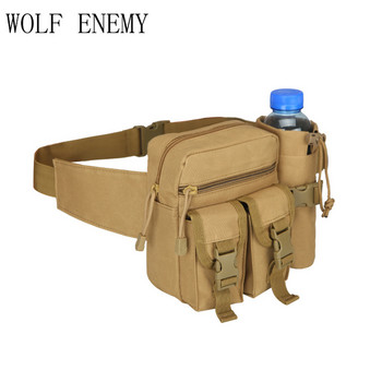 Νέα τσάντα μέσης βραστήρα πολλαπλών χρήσεων Camouflage Tactical Αθλητικό μπουκάλι νερού Καμβάς τσέπης Unisex Fanny Hip Πορτοφόλι Travel Running