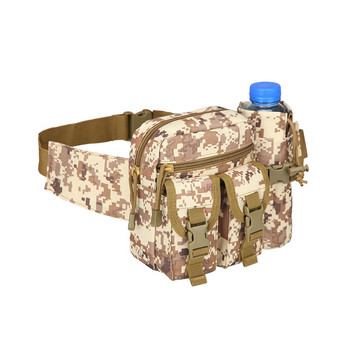 Нова камуфлажна тактическа многофункционална чанта за кръста Спортна бутилка за вода, джоб, платнена унисекс чанта за чанта за ханш Пътуване Бягане