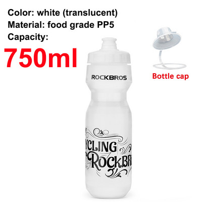 ROCKBROS rattaveepudel 600-750 ml MTB maanteeratta veepudelihoidja pigistatav kruus Jooksmine ronimine Spordikeetja Jalgratta tass