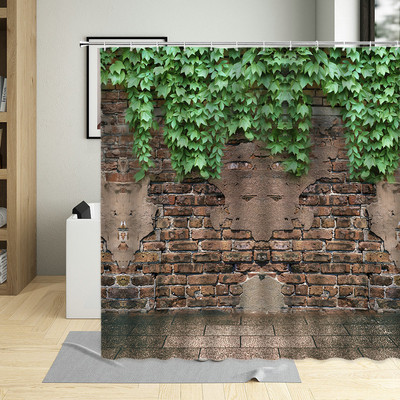 Zavjesa za tuširanje Green Garden s botaničkim printom Dekoracija kupaonice Vodootporna poliesterska ukrasna zavjesa za tuširanje cortina de la ducha