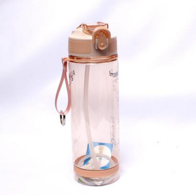 Didelės talpos su šiaudiniais sportinio vandens buteliukais lauko kempingo BPA puodelio nešiojamieji fitneso vandens buteliai