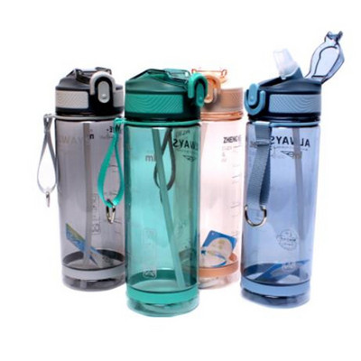 Голям капацитет със сламка спортна бутилка за вода на открито къмпинг BPA чаша преносими бутилки за вода за фитнес