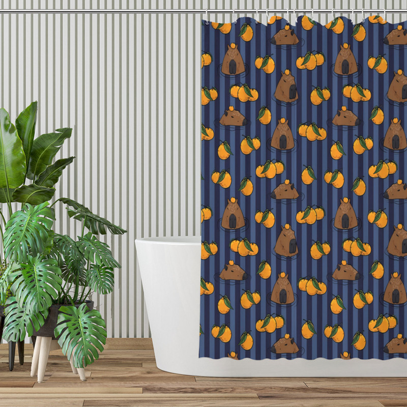 Spa Day Kupaonske zavjese za tuširanje Capybara Slatke životinje Vodootporna pregrada Unikatni kućni dekor Kupaonski dodaci