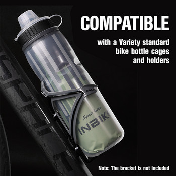 INBIKE Insulated Mountain Bike Water Bottle BPA Free Cycling and Sports Squeeze μπουκάλι με κάλυμμα σκόνης Μπουκάλι νερού Ποδήλατο