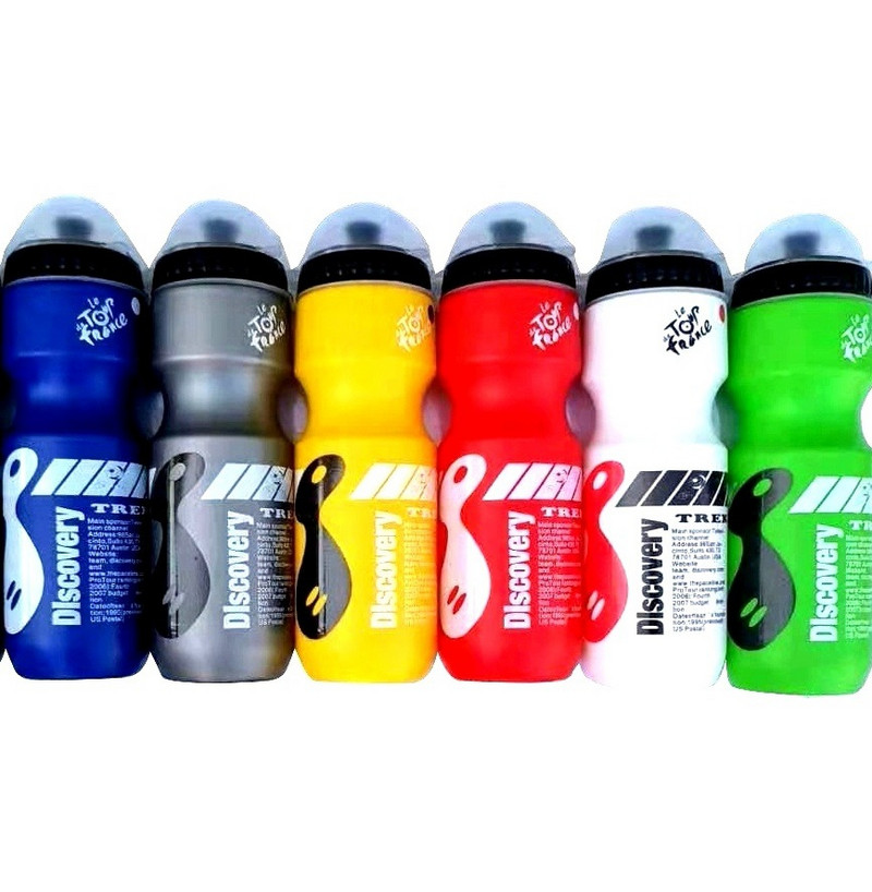 Sticla de apă sportivă depinde de ciclism montan, cu capac de praf, sticla de apă bicoloră din plastic PC, consumabile pentru echipamente