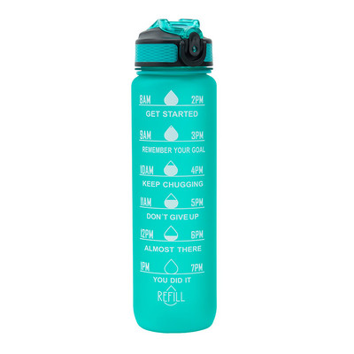 1 litro vandens butelis Motyvuojantis sportinis vandens butelis Neperšlampami buteliai gėrimui, kelionės lauke, sporto salė, fitneso ąsočiai virtuvės puodeliams