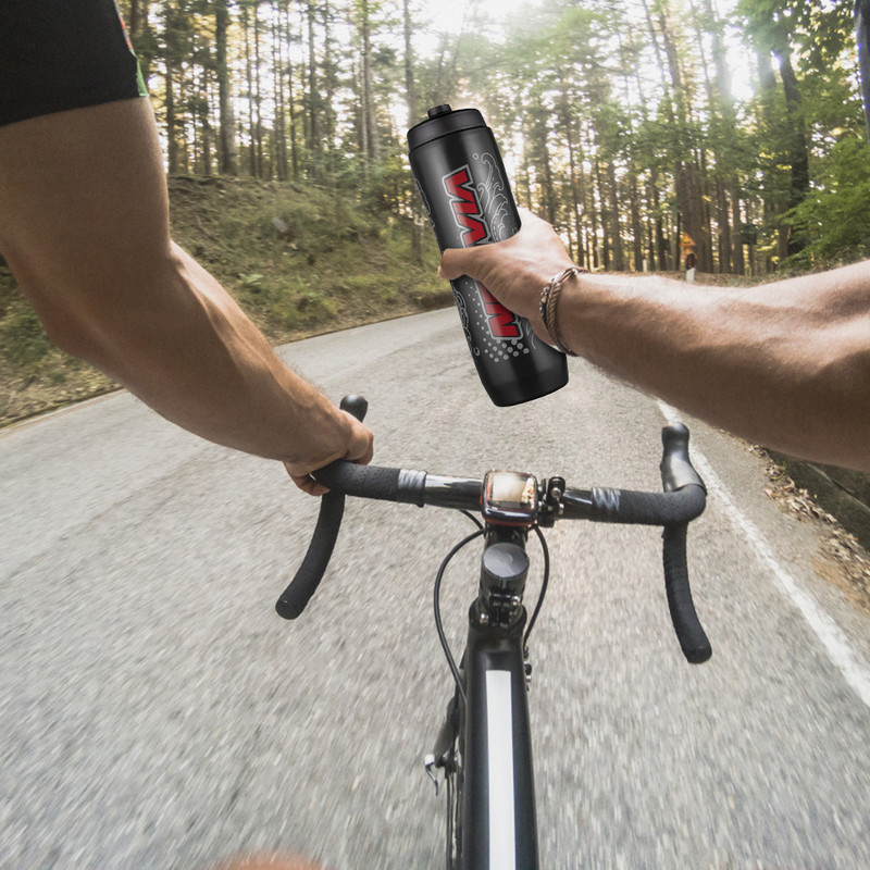 1-3X 1L välijalgrattaga sõitmiseks mõeldud veepudeli pigistatav joogipudel, lekkekindel, suure mahutavusega välispordi veekeetja tassi jooginõud
