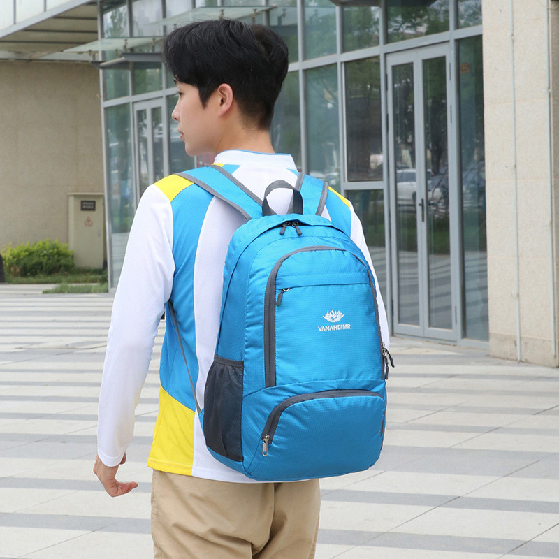 Férfi női hátizsák nagy kapacitású kültéri sport utazó uniszex könnyű összecsukható táska vízlepergető hátizsák HC46