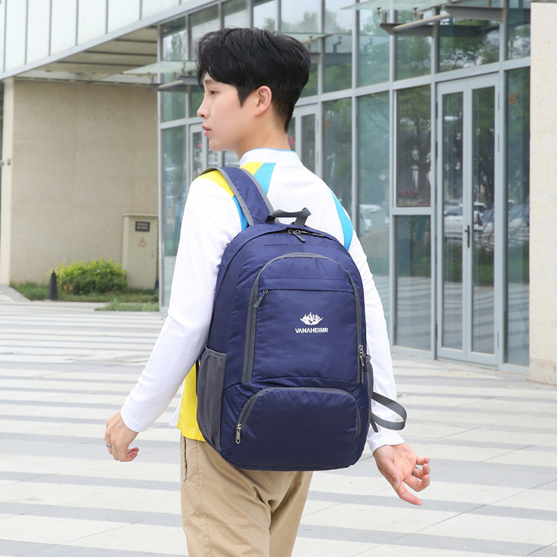 Férfi női hátizsák nagy kapacitású kültéri sport utazó uniszex könnyű összecsukható táska vízlepergető hátizsák HC46