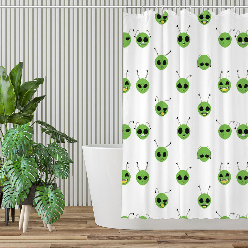 Armsad vannitoa dušikardinad Alien ET Space veekindel vahesein Unikaalne kodukaunistus Vannitoa tarvikud