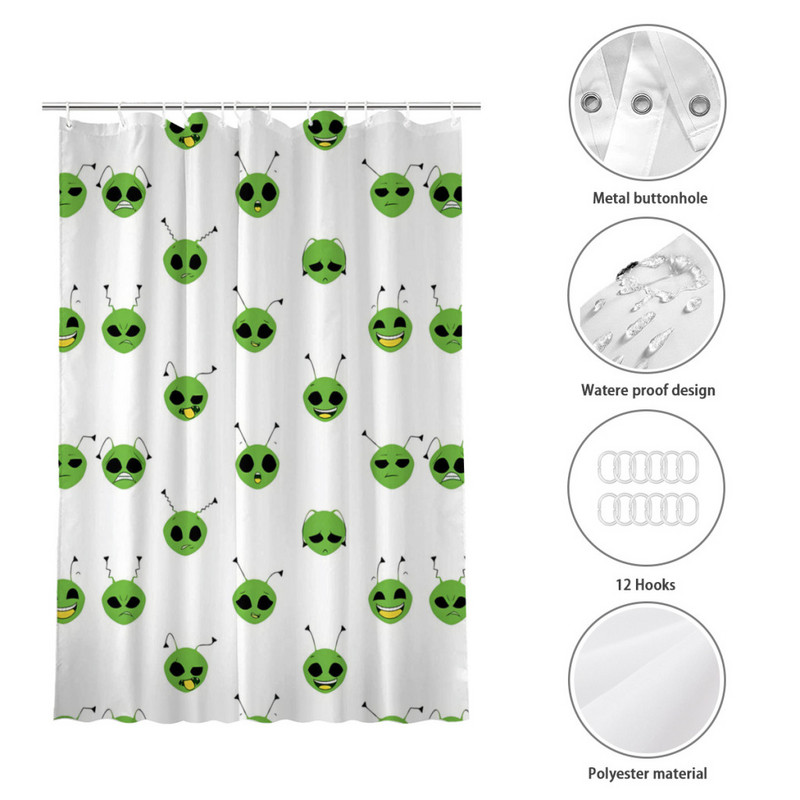 Armsad vannitoa dušikardinad Alien ET Space veekindel vahesein Unikaalne kodukaunistus Vannitoa tarvikud