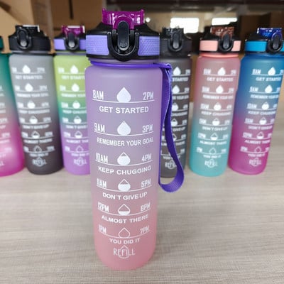 Boca za vodu od 1 litre Motivacijske sportske boce za vodu Nepropusne boce za piće Za putovanja na otvorenom u teretanu Vrčevi za fitness za kuhinju