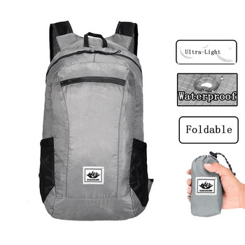 Туристическа чанта на открито 20L Лека преносима раница Сгъваема водоустойчива сгъваема ултралека раница за жени Мъже Пътуване Туризъм