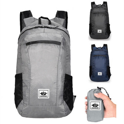 Kültéri túratáska 20 literes könnyű hordozható hátizsák, összecsukható vízálló összecsukható ultrakönnyű csomag nőknek, férfiaknak, túrázáshoz