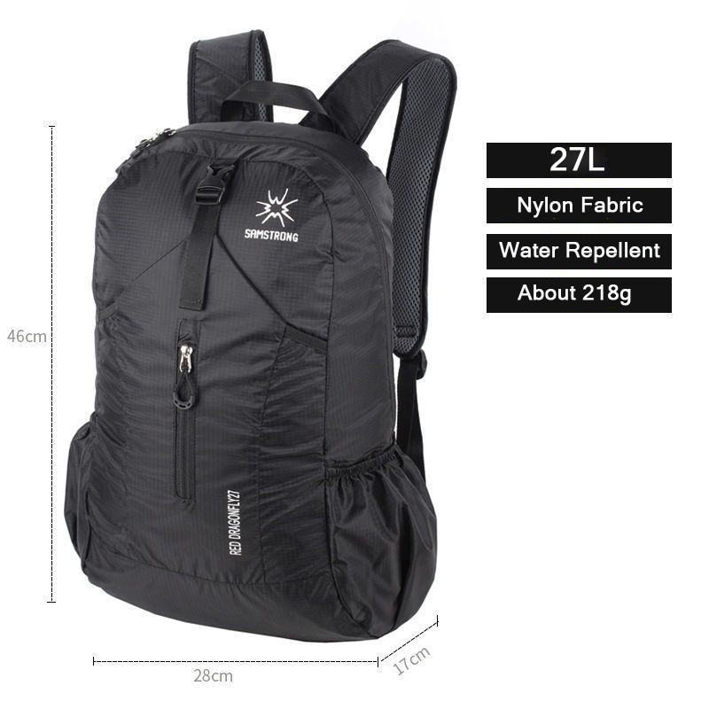 27L Υπερελαφρύ Αδιάβροχο Σακίδιο Πεζοπορίας Ορειβασίας Κατασκήνωσης Μεγάλης χωρητικότητας Εξωτερική αναδιπλούμενη φορητή τσάντα ταξιδιού
